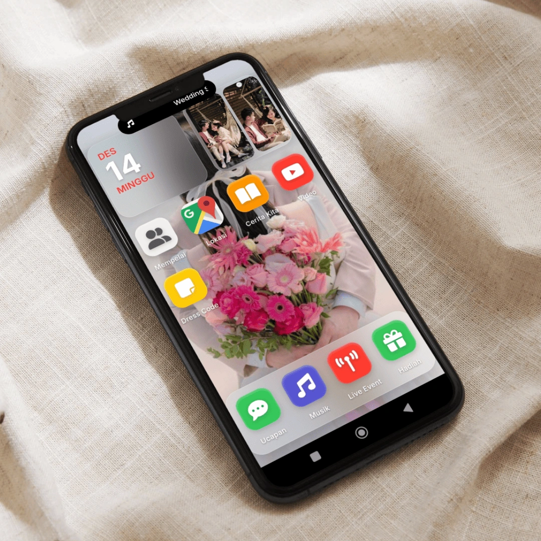 Template Undangan Pernikahan Digital Tema IOS Premium, Murah dan Elegan